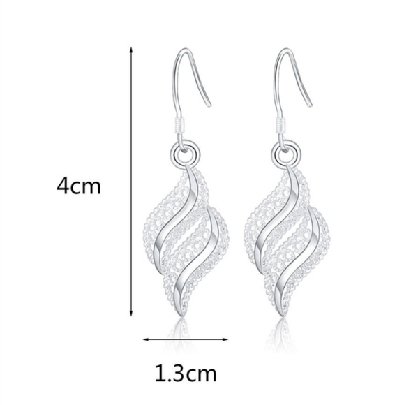 Sterling Silver Bohemian Style Dangle Earrings - Picture 3 of 4